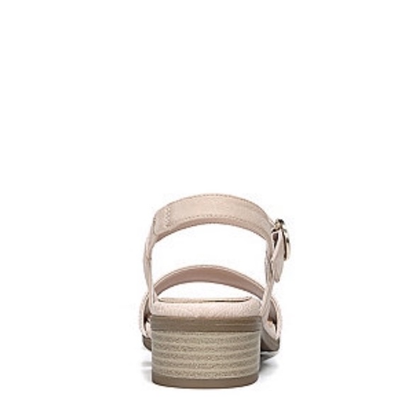 Blush Pink Snake Print Kitten Block Heel Sandal - Picture 7 of 7